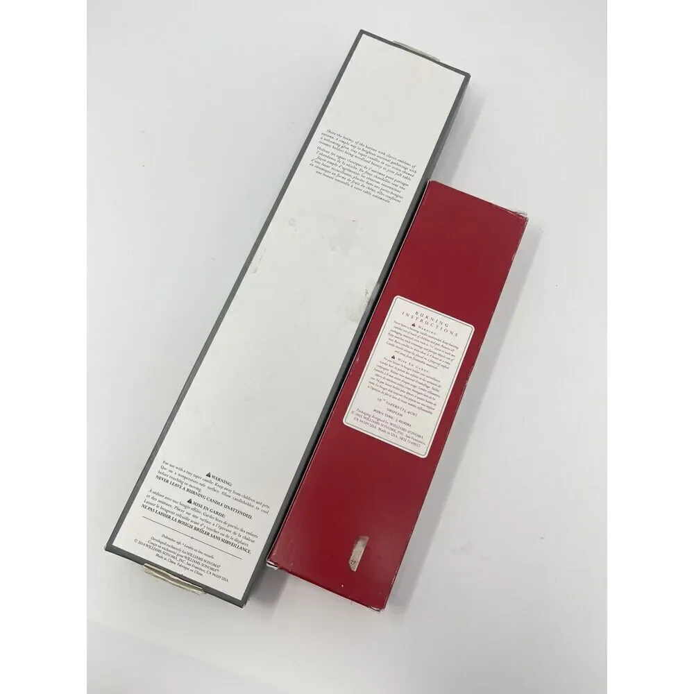 Williams-Sonoma Acorn Tiny Taper Holders Set of 4 With Box Of Candles Autumn